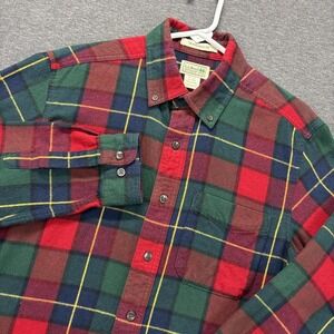 L.L. Bean Flannel Shirt Mens Small Traditional Fit Chamois Buffalo Check Y2K